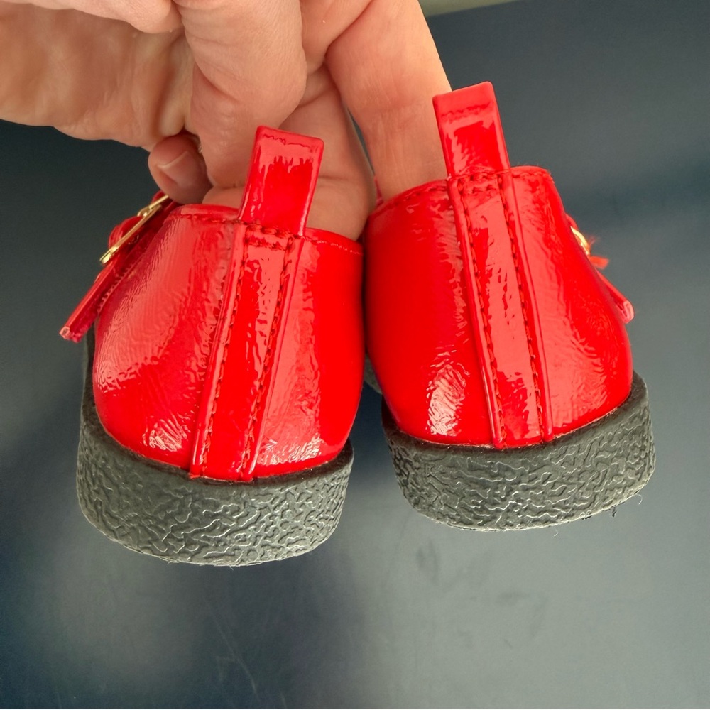 Old Navy Toddler Girls Mary Jane Red Buckle Flat Shoes Size 6c - Picture 5 of 7